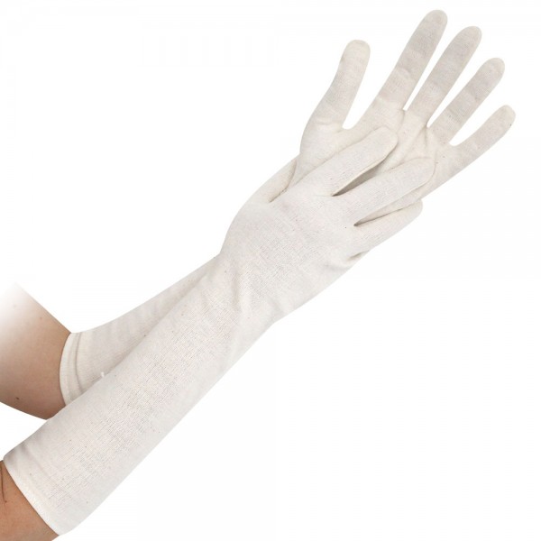 Cotton gloves Nature Extra Long AJ 27208